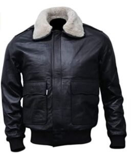 mens leather bomber jackets with fur collar