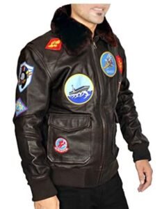 mens leather bomber jackets with fur collar
