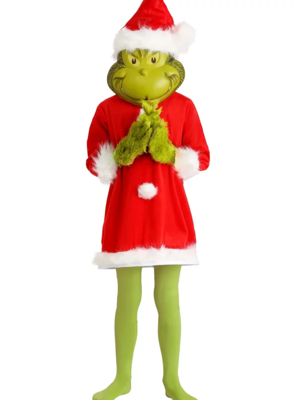 Kids The Grinch Santa Deluxe Costume with Mask